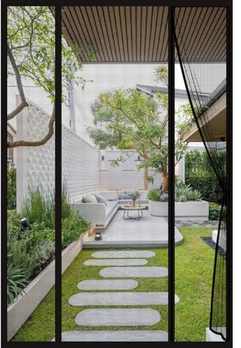 ZLLZPZD Mosquitera Magnética 140x210cm – Para Puertas de Balcón y Cocina | Cortina magnética 140x210cm anti-insectos,Fácil colocar sin perforar, cierre automático,Perfecta para balcón,patio y cocina