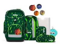 ergobag Schulranzen-Set Maxi Set Bundle Bärtastisch - Grün | 7-teiliges Set mit ergonomischem Schulrucksack der Kollektion AW25/26, ideal für große Kinder ab der 1. Klasse Grundschule