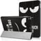 Smart Cover Hülle für Apple iPad 2017 2018 9,7 Schutzhülle Flip Case aufstellbare Tasche Bookstyle + GRATIS Stylus Touch Pen (Don´t touch my Pad)