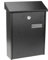 PrimeMatik - Briefkasten Postkasten metallische Schwarze Farbe für wallmount 235 x 75 x 315 mm