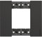 Bticino KA4802KG Placca per Punto Luce, Serie Living Now, Design Innovativo con Spazio Aumentato per le Funzioni, 2 Moduli, Finitura Color Nero
