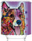 Boyouth Duschvorhänge für Badezimmer, mit Huskie-Muster, Digitaldruck, Polyester, wasserdicht, mit 12 Haken, 180 x 180 cm, Mehrfarbig