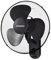 Schallen 16 40cm Oscillating Wall Mounted Air Cool Fan with 3 Speed Settings, Timer & Remote Control (Black)