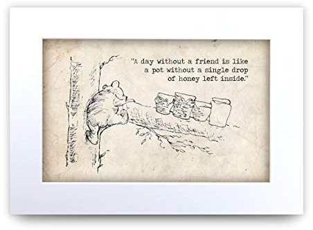 HWC Trading FR Winnie Puuh-Druck für Kinderzimmer, A4, gerahmt, Tropfen des Honigs (ungerahmt), A4