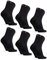 DANISH ENDURANCE Mens Socks, Organic Cotton, Soft, Breathable, Ladies Socks, Everyday, Unisex, 3 or 6 Pack, 6x Black, 6-8