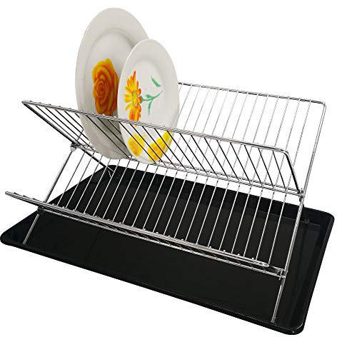 Jean-Patrique JP0967 - Escurridor Plegable con Bandeja, Acero Inoxidable 18/8