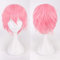 GJBXP Günstige Kunsthaar Kurze Wellige Männer Perücke Cosplay Schwarz Weiß Blond Braun Lila Rosa Blau Rot Orange Grau Silber Anime perücken rosa