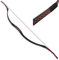 SHARROW Traditioneller Bogen Recurve Bogen Reiterbogen Langbogen Handgemacht Holzbogen 25-55lbs Sportbogen Jagdbogen für Erwachsene und Anfänger (50lbs, Typ 5)