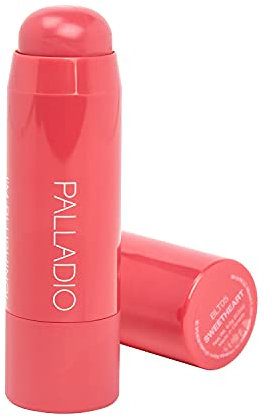 Palladio I'm Blushing 2-in-1 Wangen- und Lippenfarbe, aufbaubares leichtes Creme-Rouge, transparenter Multi-Stick mit feuchtigkeitsspendender Formel, ganztägiger Halt, Sweetheart