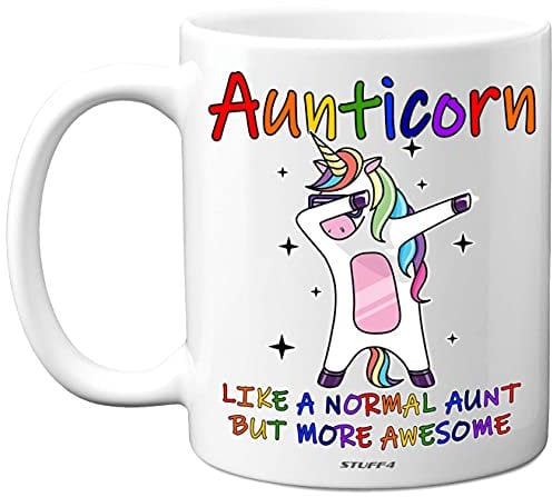 Stuff4 Auntie Gifts - Aunticorn Auntie Mug, 11oz Ceramic Unicorn Coffee Mugs/Cup Dishwasher Safe, Birthday Gifts, Best Birthday for Christmas, Presents