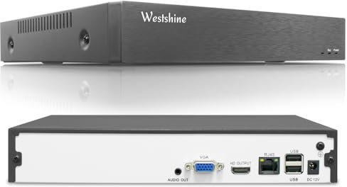 Westshine Videoregistratore di rete di sorveglianza 4K NVR a 16 canali, 16CH 4K/5MP/4MP/3MP/1080P NVR per sistema CCTV di sicurezza domestica, supporta fino a 16 telecamere IP 4K, facile