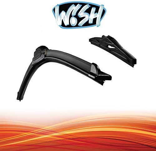 Wish® Universal Premium Satz Front + Heck Scheibenwischer Länge: 28 700mm / 12 300mm Wischblätter Vorne und Hinten Scheibenwischer Flachbalkenwischer + ReView G UP28.A.RG12