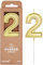 PHD CAKE 2,76 Zoll Luxe Gold 2 Zahl-Geburtstags-Kerzen, Goldzahl-Kerzen, Kuchen-Zahl-Kerzen, Party-Feier