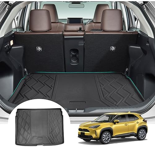 GAFAT Compatible con Toyota Yaris Cross XP210 2021-2024 2025 Alfombrilla para Maletero, Yaris Cross Hybrid 2023 Alfombrilla Gomma, TPE Original Escáner 3D, Yaris Cross Accesorios (Posición Superior)