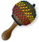 Cabasa Sherkere Gourd Shaker | Percussion Instrument | wooden beaded shaker | hand percussion | small musical instrument | Agbe | Music Therapy | Latin music