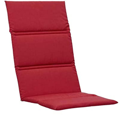 KETTtex Auflage Hochlehner Rot I Gartenstuhl Polster 120x48x3cm I Trendy Sitzauflage weich & robust I UV-beständige Stuhlauflage I Dessin 2180