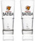 Albellion 2 Stück Original Mangaroca Batida de Coco Longdrink Gläser Glas Likör Gläser-Set mit Batida Schriftzug Logo, Transparent