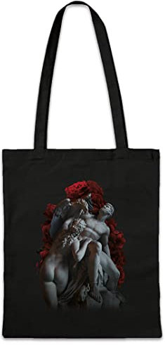 Urban Backwoods Statue Roses Hipster Bag Beutel Stofftasche Einkaufstasche