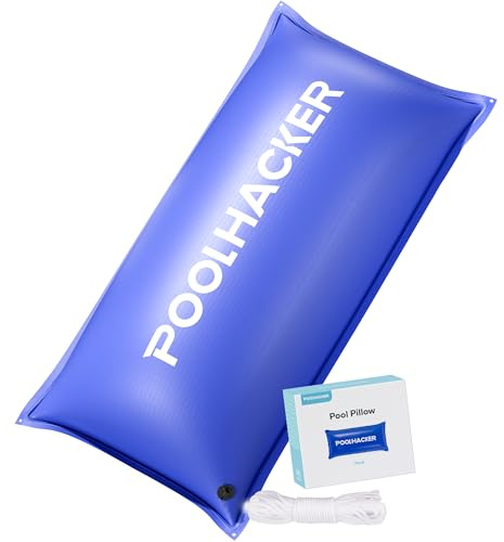 POOLHACKER Poolkissen für oberirdische Pools, Winterisierender EIS-Equalizer, 0,5 mm, ultradick, Luftkissen für den Winter, Pool-Schließ-Set für oberirdische Schwimmbäder, 15 m Seil im Lieferumfang
