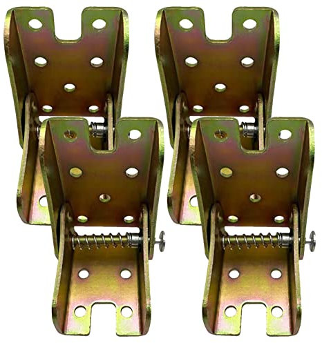 Rianpesn 90 Degree Folding -Locking Hinge | Leg Fittings Hinge Locking Bracket Support,Foldable Extension Heavy Duty 90 Degree Adjustable Hinge for Bed Leg, Workbench, Sleeping, Wall