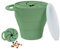 Vicloon Snack Becher, Snackbecher Silikon, Zusammenklappbarer Baby-Snackbecher aus Silikon, Praktische Aufbewahrung Greifbox mit Deckel Cup, Snack Becher Für Babys Und Kleinkinder (Grün)