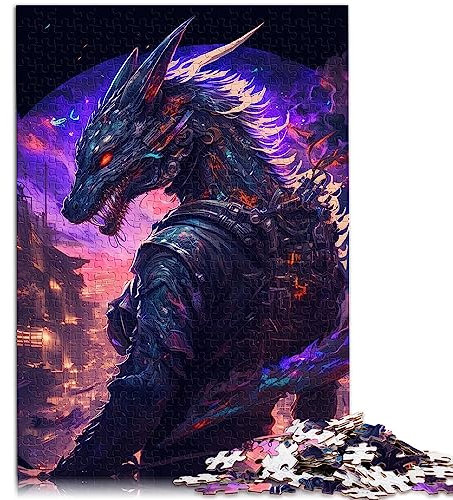 Puzzle für Kinder, Drachen, 1000 Teile, Puzzle für Erwachsene, geeignet für Erwachsene und Kinder über 12 Jahre, Papppuzzles, lustiges Geschenk, Größe: 26 x 38 cm