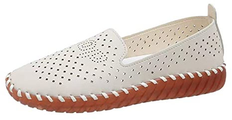 Kayferli Sneakers Herren Herren und Damen handgenäht, Oxblood-Boden, weicher Boden, Bequeme, Flache, große Freizeitschuhe, einzelne Schuhe Sneaker Weiß Damen Freizeitschuhe Herren (Beige, 39)