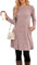 NARRAME Robes Pull pour Femme d'hiver à Manches Longues décontractées avec Boutons sur Le côté avec Poches XX-Large Rose Gris