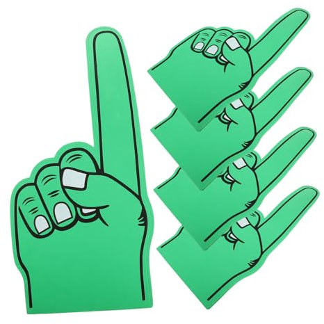 ibasenice 5 STK Partyartikel Für Sportspiele Schaumstoff-Finger-jubel-Requisiten Schaumstoff-Mini-Finger Handschuh Aus Schaumstoff Sportveranstaltungen Jubeln Prop Lieferungen Weiß Riese