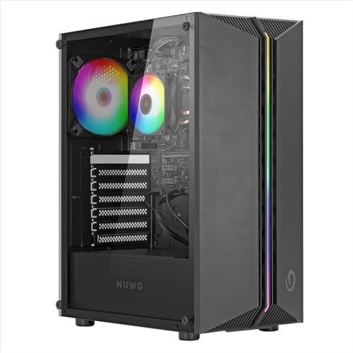 Nuwo Computer Pc Fisso Ryzen 5 4600G fino a 4.2GHz, Ram 16GB DDR4, Scheda Video Radeon Vega 7 Integrata, SSD 480GB, WiFi Wireless USB - Hurricane
