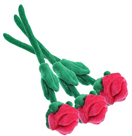 DIKACA Guirnalda De Flores Artificiales De 3 Piezas Ramo De Peluche para Niños Y Niñas Tallo Flexible Decoración De Boda