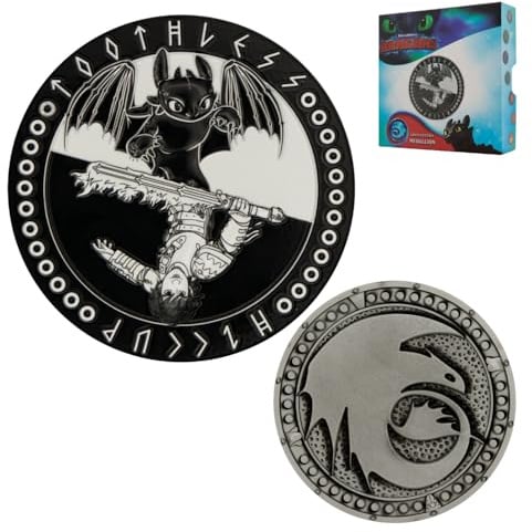FaNaTtik How to Train Your Dragon Limited Edition Collectible Metal Medallion and Display Stand