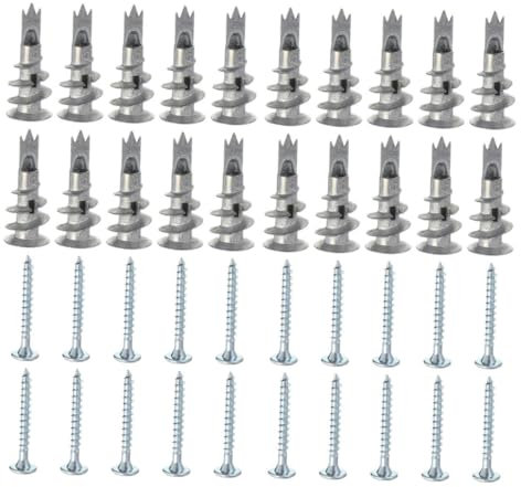 CHILDWEET 50sätze Mehrzweck-ankerschrauben Praktische Und Nützliche Schraubbefestigungen Für Gipskartonplatten Silber