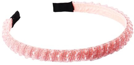 scicent Haarband Damen Modische Haarreife Strass Elastisches Haarschmuck Rutschfeste Zinken Stirnband für Mädchen, Party, Alltagskleidung, Arbeit (Pink) - 16513