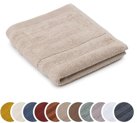 liebling Seiftuch Luxus Bio Baumwolle, Serie Marseille, 770 gr. / m², 30 x 30 cm, Ökotex, 60 Grad, saugstark, schnelltrocknend, Farbe: Taupe