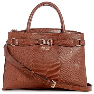 GUESS Zaino da donna Arlena Girlfriend Satchel, maniglia superiore, cognac, taglia unica
