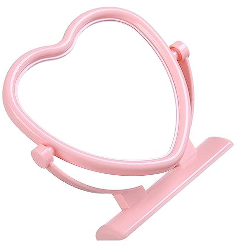 MAGICLULU Herzförmiger Tischspiegel Doppelseitig Tragbar Kompakt Schminktischzimmer Spiegel Kompakter 2-seitiger Tischspiegel Für Schlafzimmer Und Ankleidezimmer