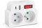 EXTRASTAR Multiprise Murale, Adapteur Fiche Multiprise Biplite avec Interrupteur pour façade, Aver 2 Prise Murale et Ports USB, Type C