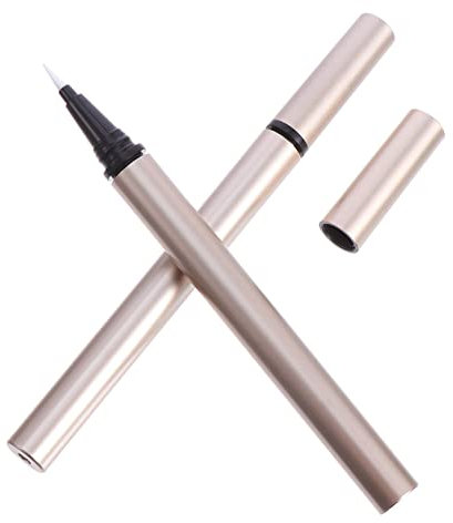 HAPINARY 5pièces Tubes Rechargeables Pour Eye Liner Doré Applicateurs Pinceau Léger Étanches Pour Maquillage Voyage Et Retouche Flacons Vides Faciles à Remplir