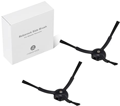 Roborock Accessories - Silicone Side Brushes for S8/S7, Q7/Q8, Max series, Pack of 2 (Black)