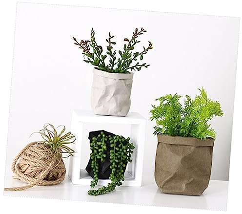 Yardenfun en Papier Réutilisable Cache-Pot Décoratif pour Jouets 25 X 25 X 39 Cm Vert Noirâtre