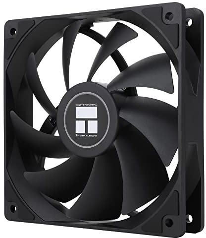 TR TL-C12C Ventilateur de refroidissement de boîtier de 120 mm, ventilateur d’ordinateur silencieux PWM à 4 broches avec roulement S-FDB inclus, ventilateur de refroidissement jusqu’à 1550 tr/min