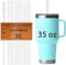 Straws for Yeti Cup 35OZ, Replacement Straw for Yeti Rambler 35 OZ Tumbler Accessories, Reusable, Hard Plastic,Tritan, Food Safe, BPA Free,Clear,6 Pack