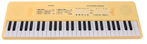 54 Key Electronic Piano Keyboard, Portable Music Keyboard with Microphone Electronic Digital Piano for Beginners (Yellow)