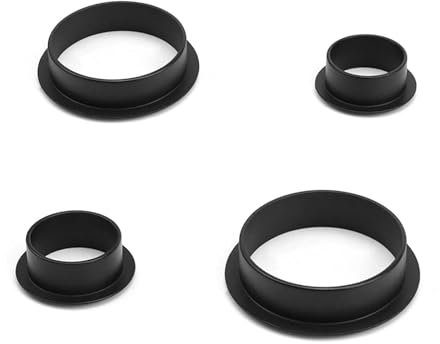 WJUAN Kabeldurchlass 4 Stück Schwarz Tisch Kabeldurchführung Zinklegierung Kabeldurchlass Schreibtisch Zwei Größen 35 mm und 60 mm für Organisieren von Desktop Kabeln