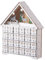Countdown-Adventskalender - Adventskalender Weihnachten aus Holz, Adventskalender Weihnachten weiß mit 24 Schubladen und LED-Lichtern | Countdown Adventskalender für