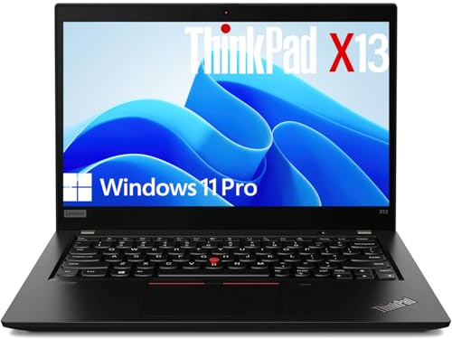 Lenovo ThinkPad X13 Gen1 Ordinateur portable de 13,3 po, 10e génération Quad-Core i5-10310 jusqu'à 4,4 GHz, RAM 16 Go, SSD 512 Go, HDMI, Windows 11 Pro (renouvelé)