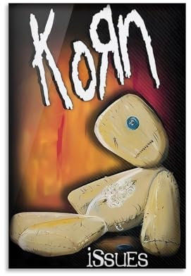 Yuames Korn Poster Rockband Musikalbum Issues Comcis Vintage Cover Musikposter für Zimmer Ästhetische Leinwand Wandkunst Schlafzimmer Dekor 30 x 45 cm