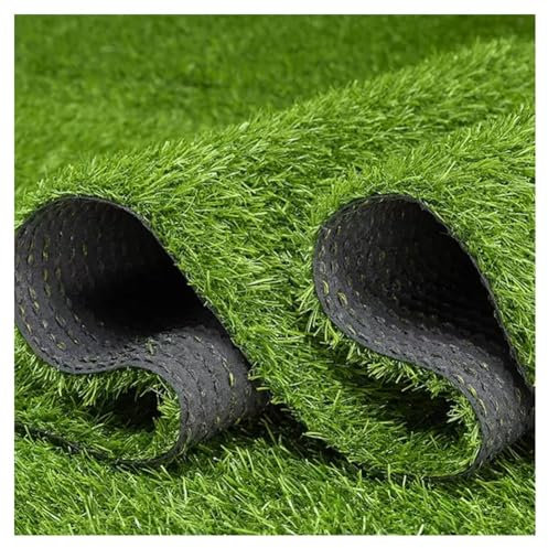 Kunstrasenteppich, 20 mm Florhöhe, für drinnen und draußen, immergrüner Astro-Rasen-Teppich, rutschfeste Unterseite, Garten, Balkon, Spielplatz, 0,3 x 0,6 m