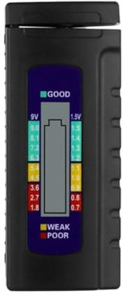 Testeur de batterie numérique portable avec écran LCD universel - Outil de capacité portable - Bouton AA pour diagnostic AAA